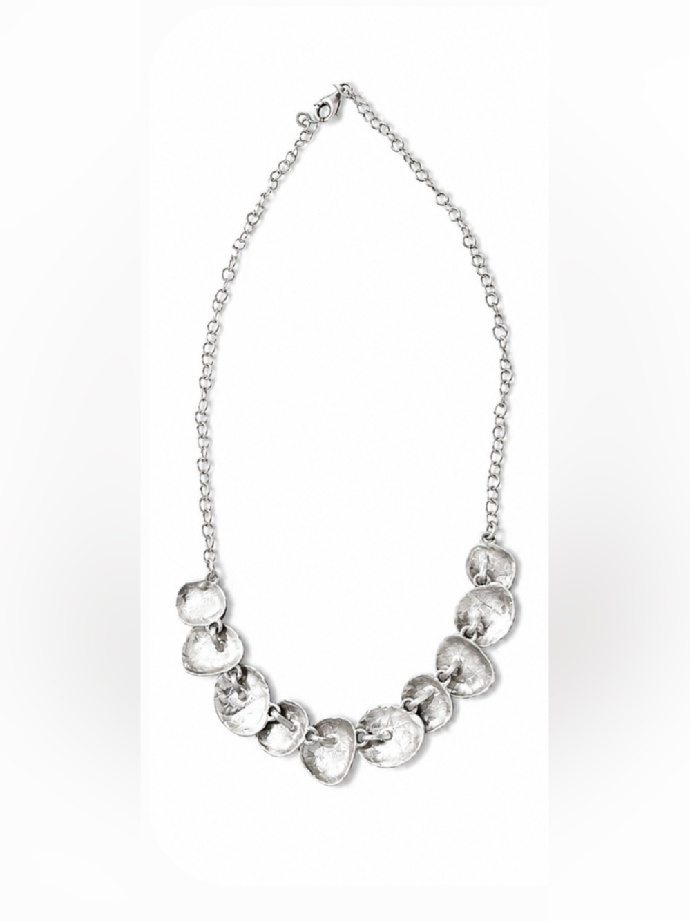 Silpada Silver Textured Disc Necklace
